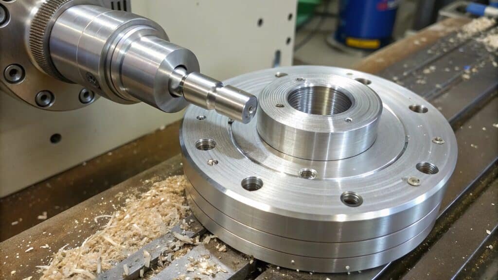 alt text: Precision machined part made from 7075 aluminum